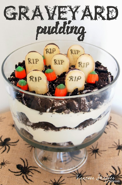 15 Genius Halloween Treats  - Graveyard Pudding