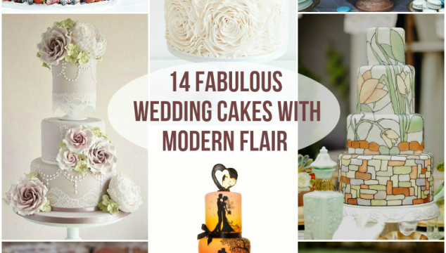14 Fabulous Wedding Cakes with Modern Flair - Roxy's Kitchen - If you’re looking for something unique, you might want to order a Love Story Wedding Cake or the Chalkboard Wedding Cake. If you’re a fan of weddings with a rustic vibe then take a look at the Naked Cakes decorated with fresh fruit or flowers. Naked cakes are essentially sponge cakes that are not covered with icing and they are truly the biggest trend ever to hit wedding cakes!