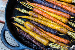 Balsamic Oven-Roasted Rainbow Carrots
