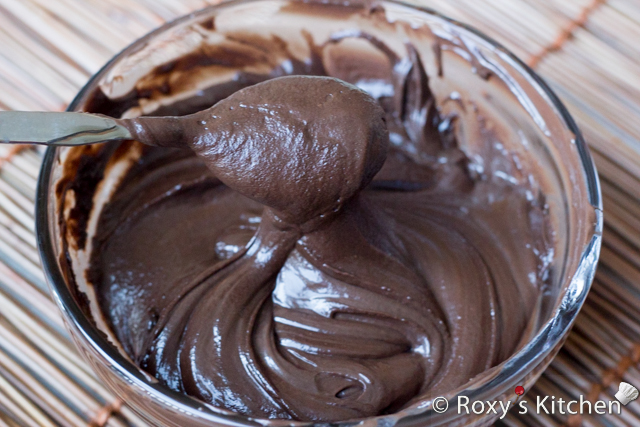 How to Make Modeling Chocolate - Initially the mixture will be thin but it will start to thicken very quickly.