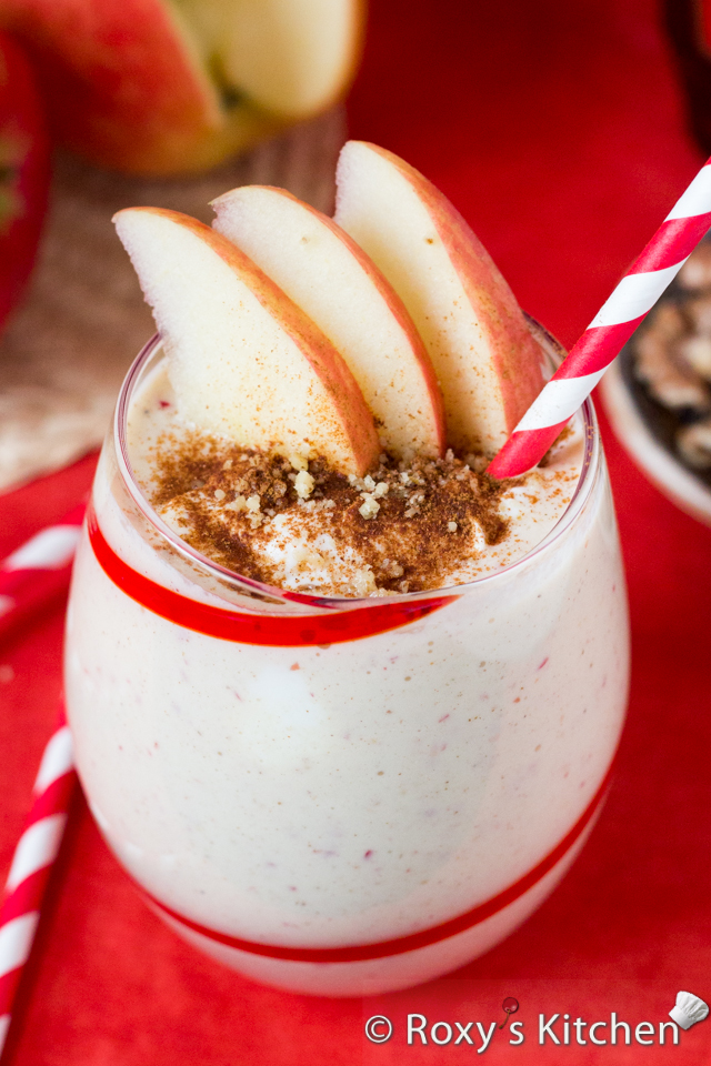 Apple Cinnamon Smoothie with Toasted Walnuts | Roxy's Kitchen