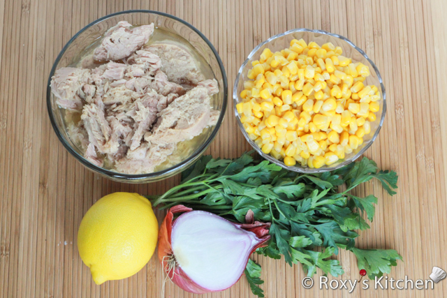 Quick and Easy Salad with Tuna and Corn - Ingredients