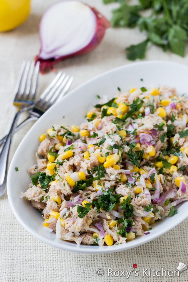 Quick and Easy Salad with Tuna and Corn | Roxy's Kitchen
