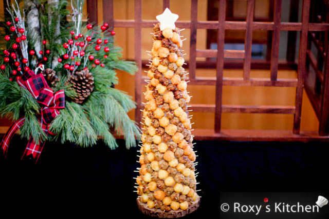 Edible Christmas Tree - Meatballs & Cheese Balls