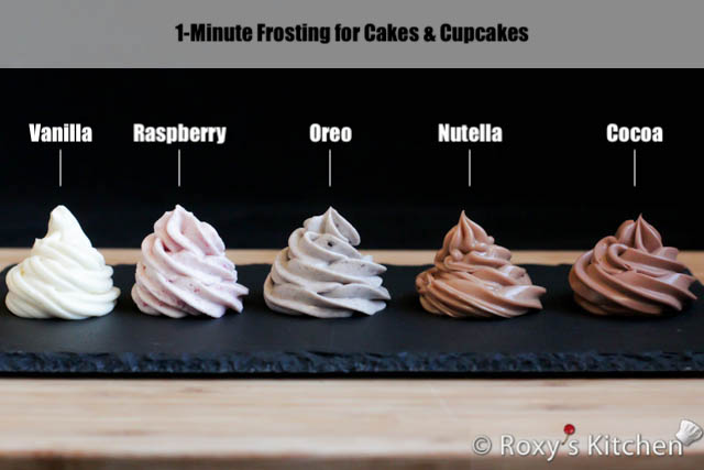 1 Minute Frosting In 5 Flavours Use It For Cakes Or Cupcakes