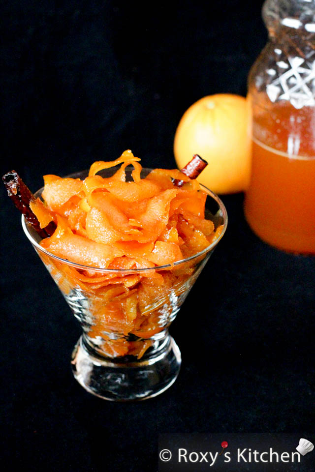 Homemade Orange Syrup - Orange Peel / Zest for Cocktails 
