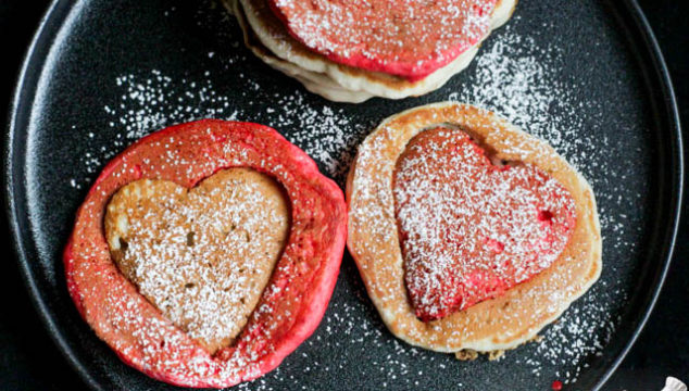Red Heart Pancakes