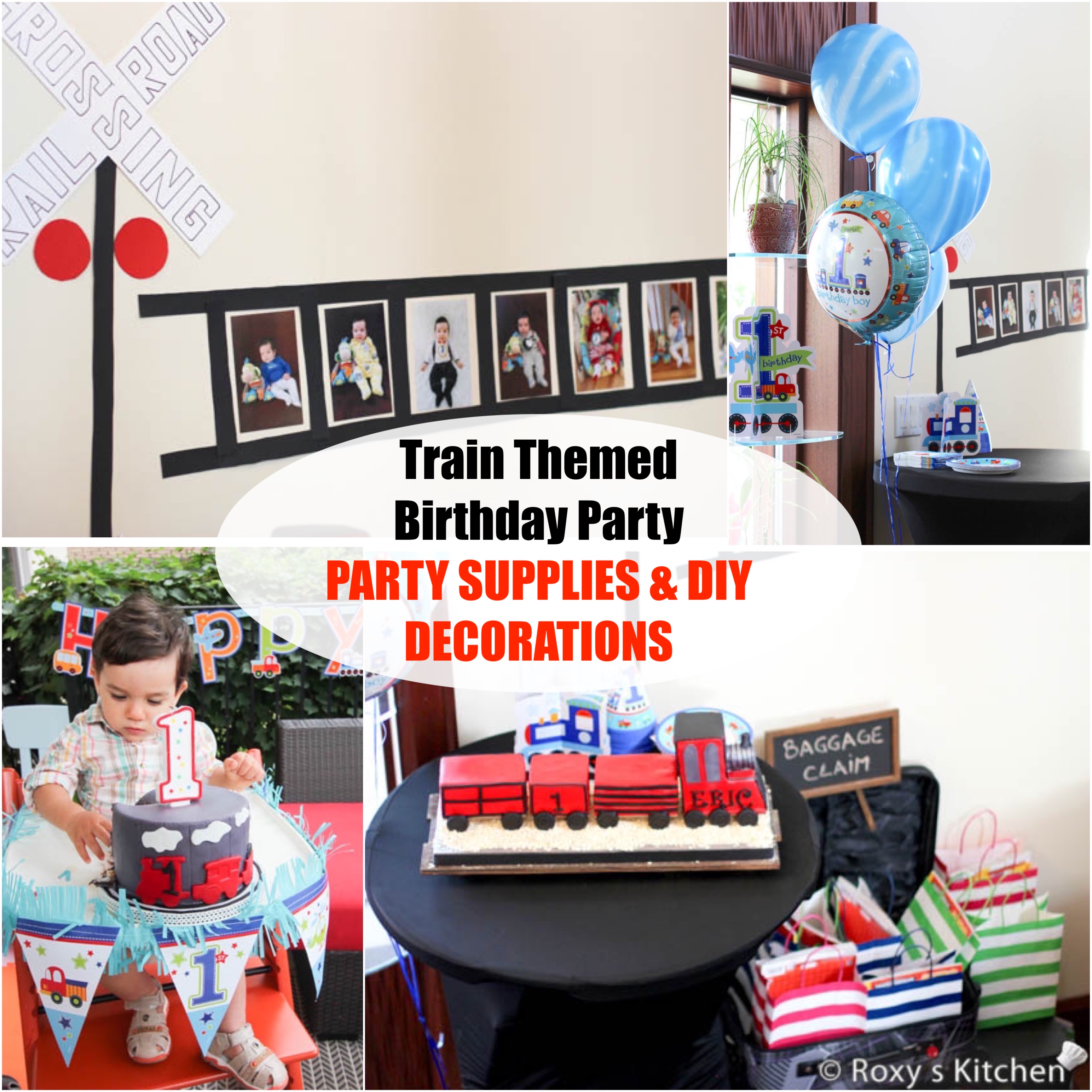 Train Themed Birthday Party - Party Supplies & DIY Decorations