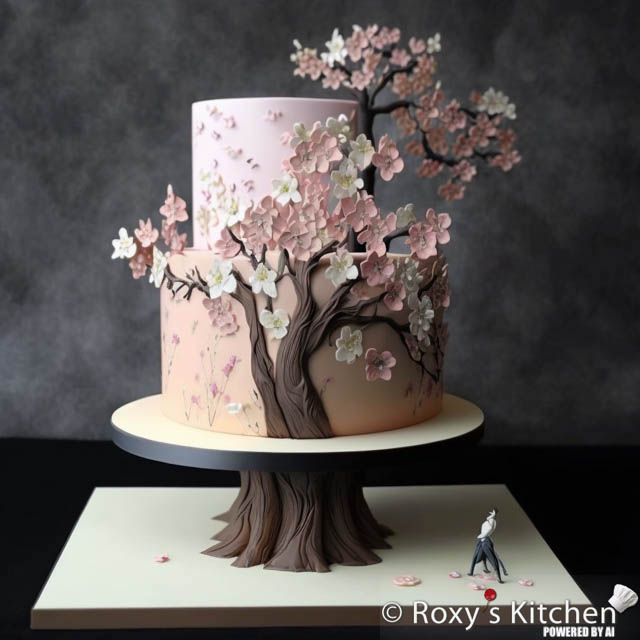 A Cherry Tree Blossoms Cake