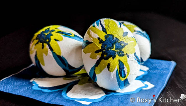 How to Make Beautifully Decorated Easter Eggs with Napkins and Egg White