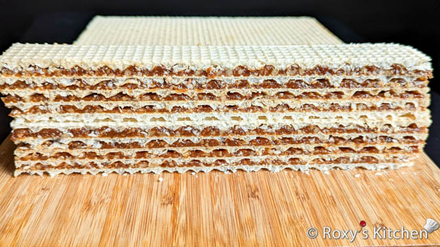 Wafer Sheets Filled with Caramelized Sugar and Walnut Cream 