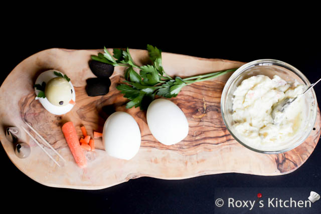 Egg Chicks Filled with Potato & Egg Salad - Ingredients 
