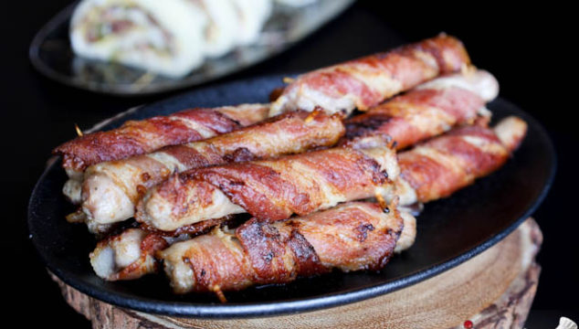 Bacon Wrapped Breakfast Sausages