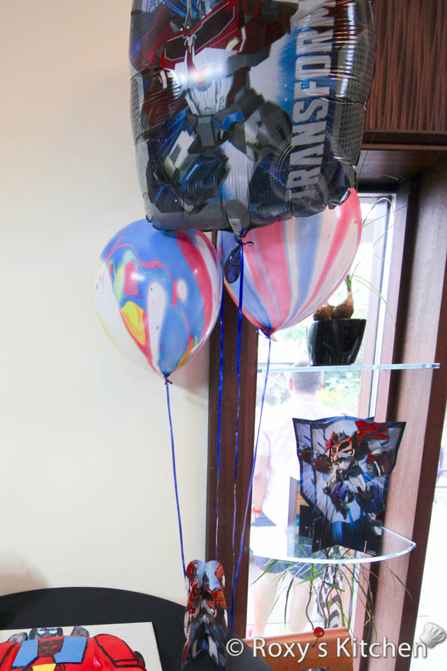 Transformers Themed Birthday Party Balloons