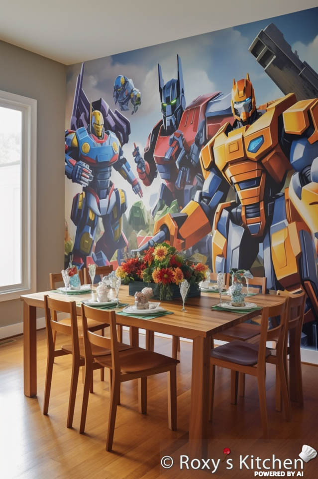 Transformers Themed Birthday Party - wall decal 