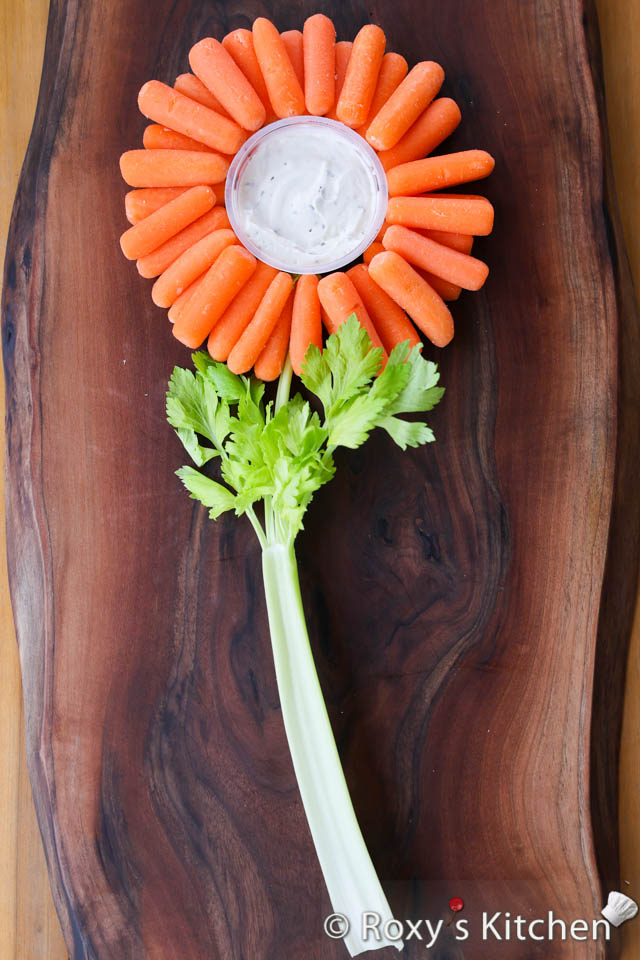 Veggies Flower / Flower made out of carrots and a celery stalk
