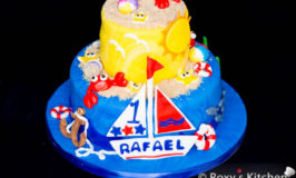 Beach/Nautical Cake Tutorial - Part I: Filling, Covering & Stacking the Cake