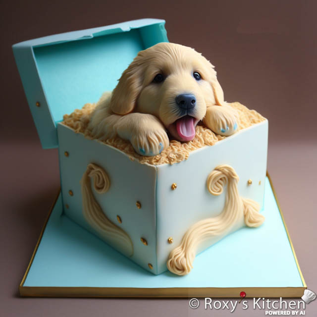 Golden Retriever Cake