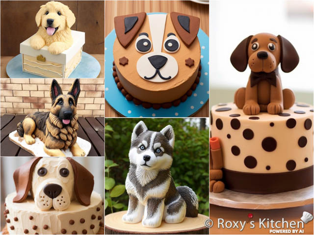 Dog face 2025 cake design