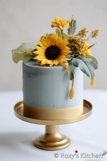 20+ Dusty Blue Cakes with Vibrant Sunflowers - Roxy's Kitchen