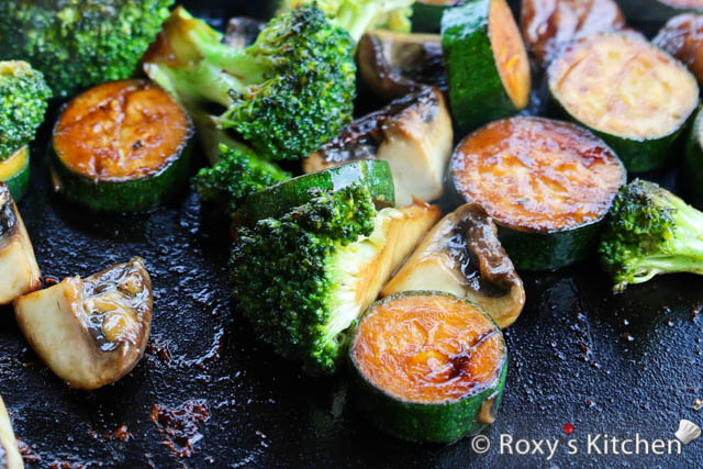 Grilled Veggies - Broccoli, Mushrooms, Zucchini 