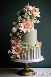 Sage Green and Blush Wedding Cakes - Roxy's Kitchen