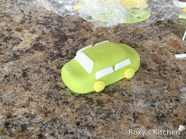 How to make a fondant/gum paste car toy topper 