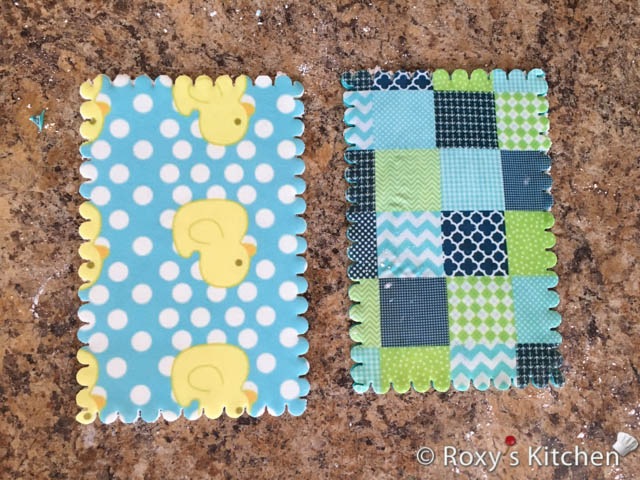 How to make fondant/gum paste baby blankets 