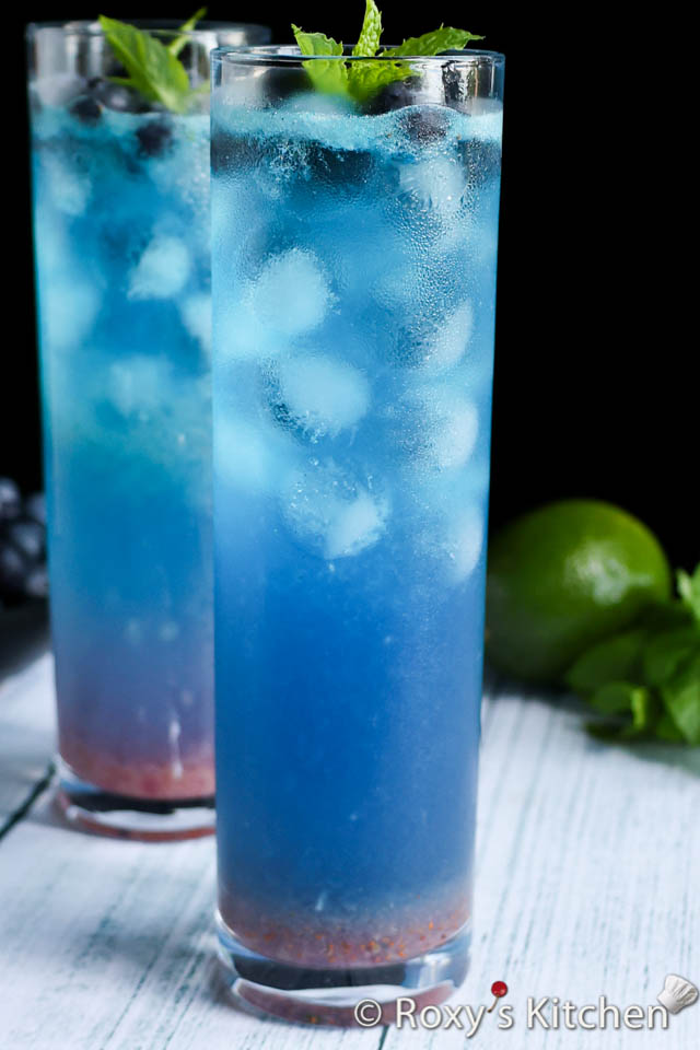 A refreshing & vibrant Blueberry Mojito! This delightful twist on the classic mojito combines the zesty flavours of lime & mint with the sweet burst of fresh blueberries. 
