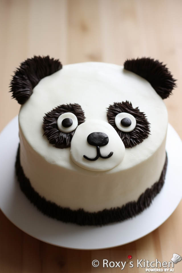 Frosted Panda Face Cake