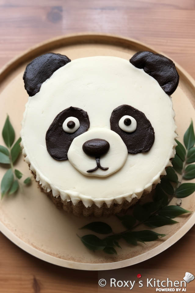 Frosted Panda Face Cake