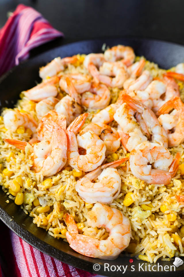 Simple Fried Rice with Shrimp 