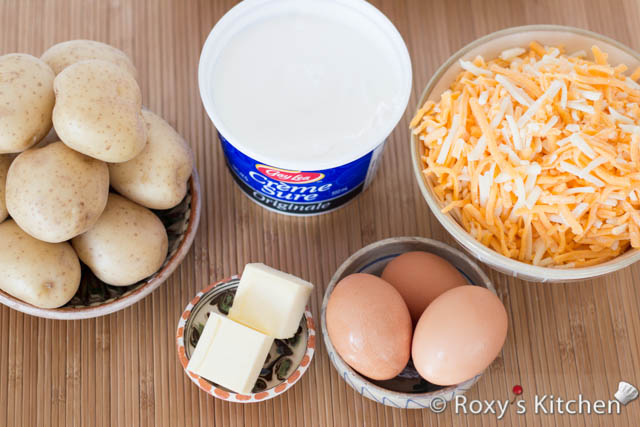 Cheesy Sour Cream Baked Potatoes - Ingredients