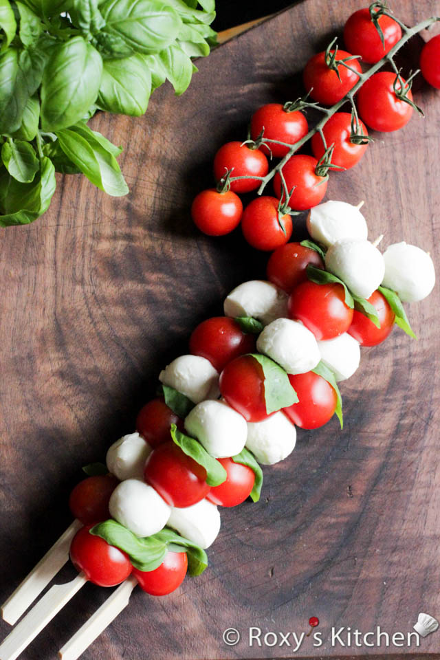 Caprese Skewers are a simple, delicious & versatile appetizer that is perfect for any occasion. See the classic recipe & other variations! 