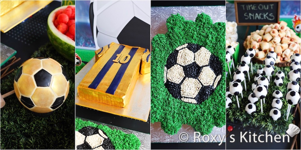 Soccer-Themed Birthday Party Desserts - In this post, I’ll share all the soccer-themed birthday party desserts we had at our second soccer themed birthday party — all of them homemade, just like for our 1st party.  