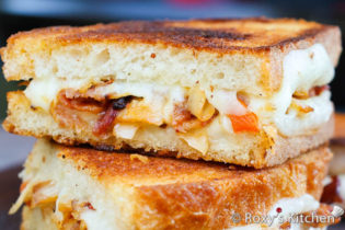 Kimchi & Bacon Grilled Cheese Sandwich
