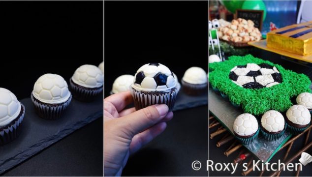 Soccer Ball Cupcakes