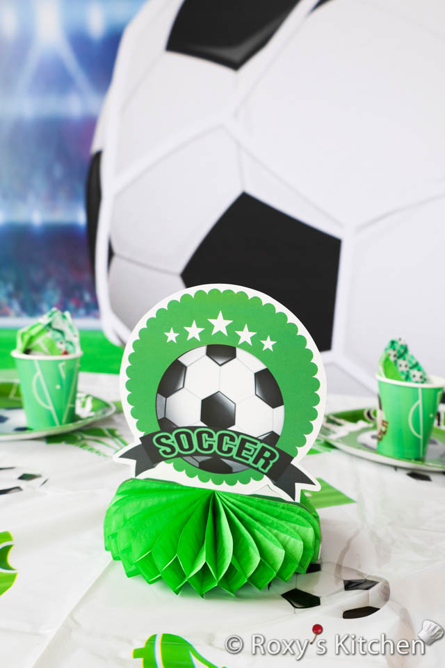Soccer-themed decorations