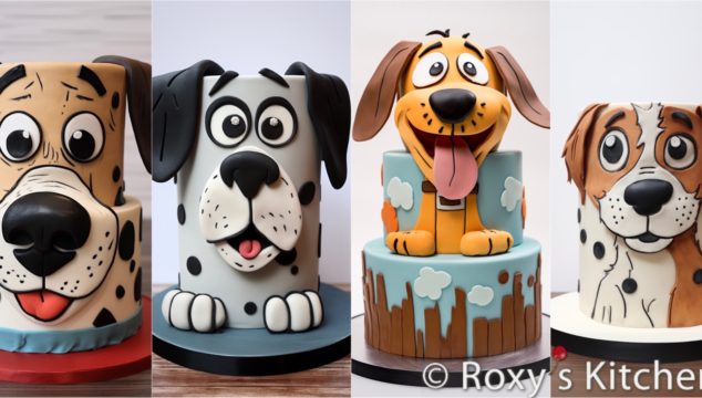 30+ Dog Themed Birthday Party Cakes - Comic Cartoon Style