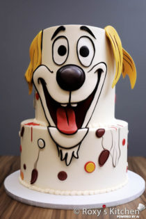 30+ Dog-Themed Birthday Party Cakes - Comic Cartoon Style - Roxy's Kitchen