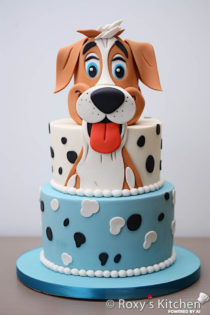 30+ Dog-Themed Birthday Party Cakes - Comic Cartoon Style - Roxy's Kitchen