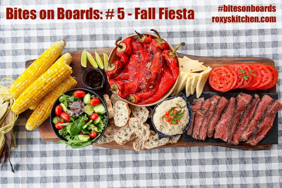 Bites on Boards: # 5 Fall Fiesta (Lunch & Dinner) - This Fall Fiesta food board celebrates the flavours of autumn, featuring a medley of grilled, roasted, and fresh ingredients that will take your palate on a thrilling adventure. 