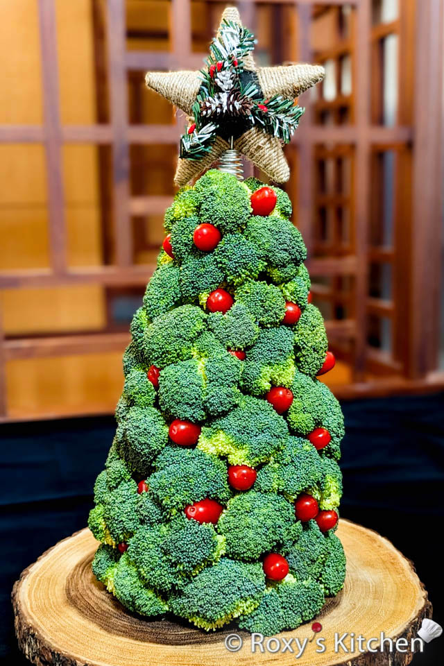 Broccoli & Tomato Christmas Tree