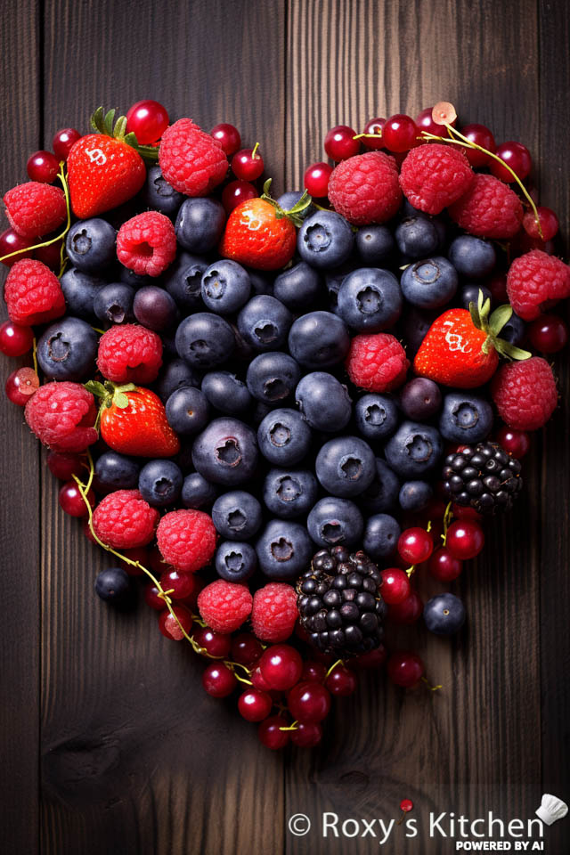 10+ Valentine's Day Easy & Creative Food Boards - Berries Heart - A Pop of Colour