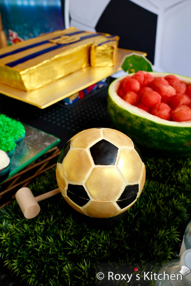 How to Make a Chocolate Soccer Ball Piñata - Gold & Black