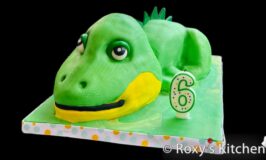 How to Make a Green Dinosaur Cake