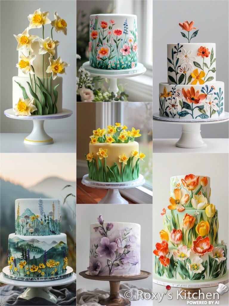 101 Spring Cake Designs - From delicate cherry blossoms to vibrant daffodils, serene mountain landscapes, and other floral delights, these spring cake designs capture the essence of spring. 