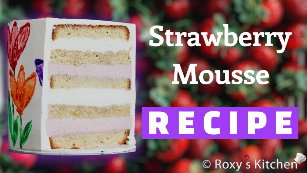 This Strawberry Mousse is made with strawberries and whipped cream, and it's perfect for filling cakes. Make this with just 5 ingredients! 