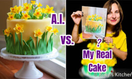 Cake with Daffodils Designed with AI