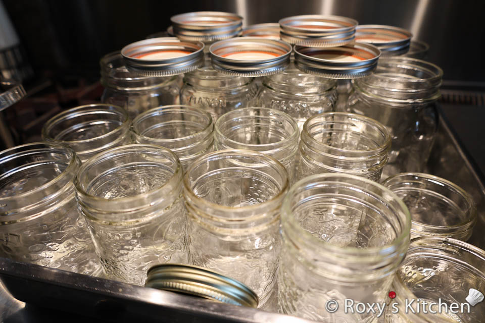 Sterilize jars in the oven. 